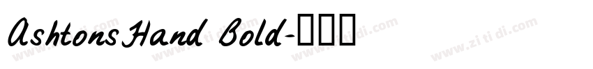 AshtonsHand Bold字体转换
